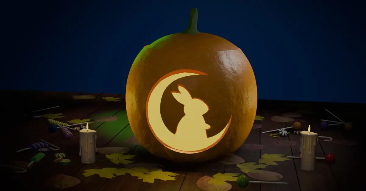 halloween bunny pumpkin lantern 10