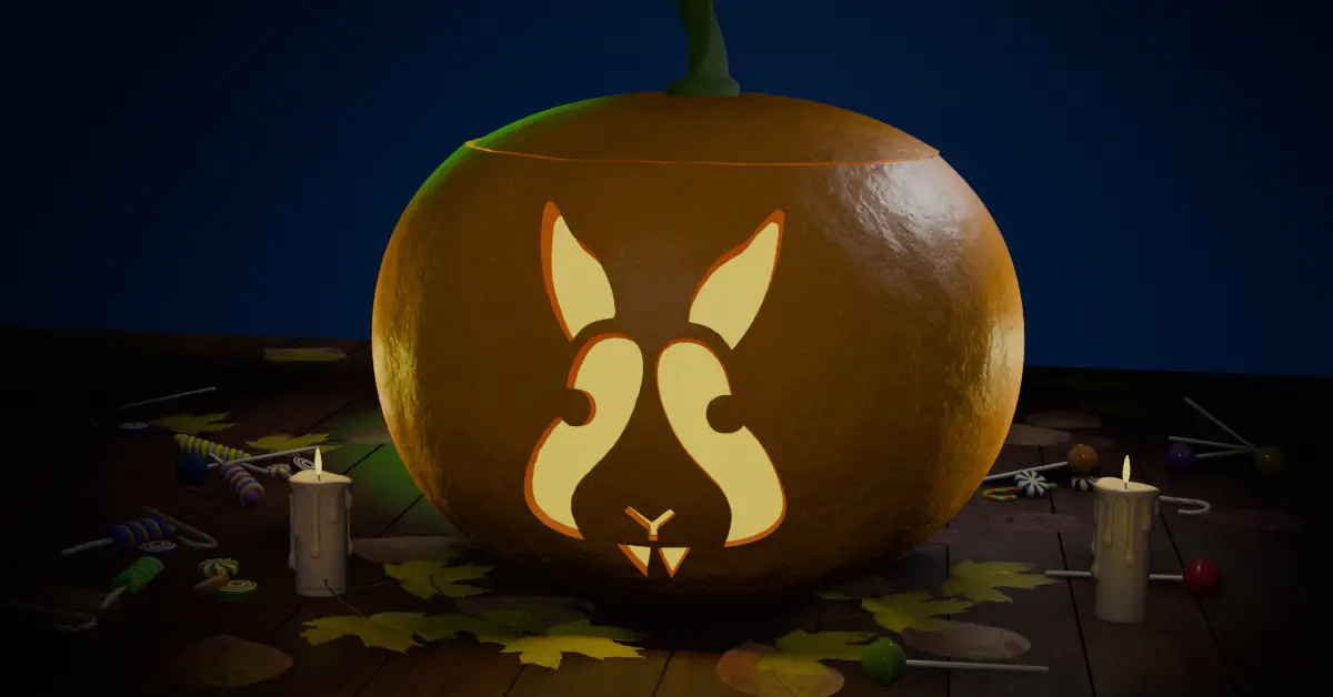 halloween bunny pumpkin lantern 3