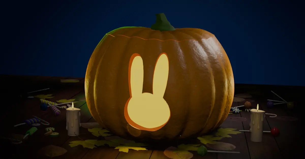 halloween bunny pumpkin lantern 4