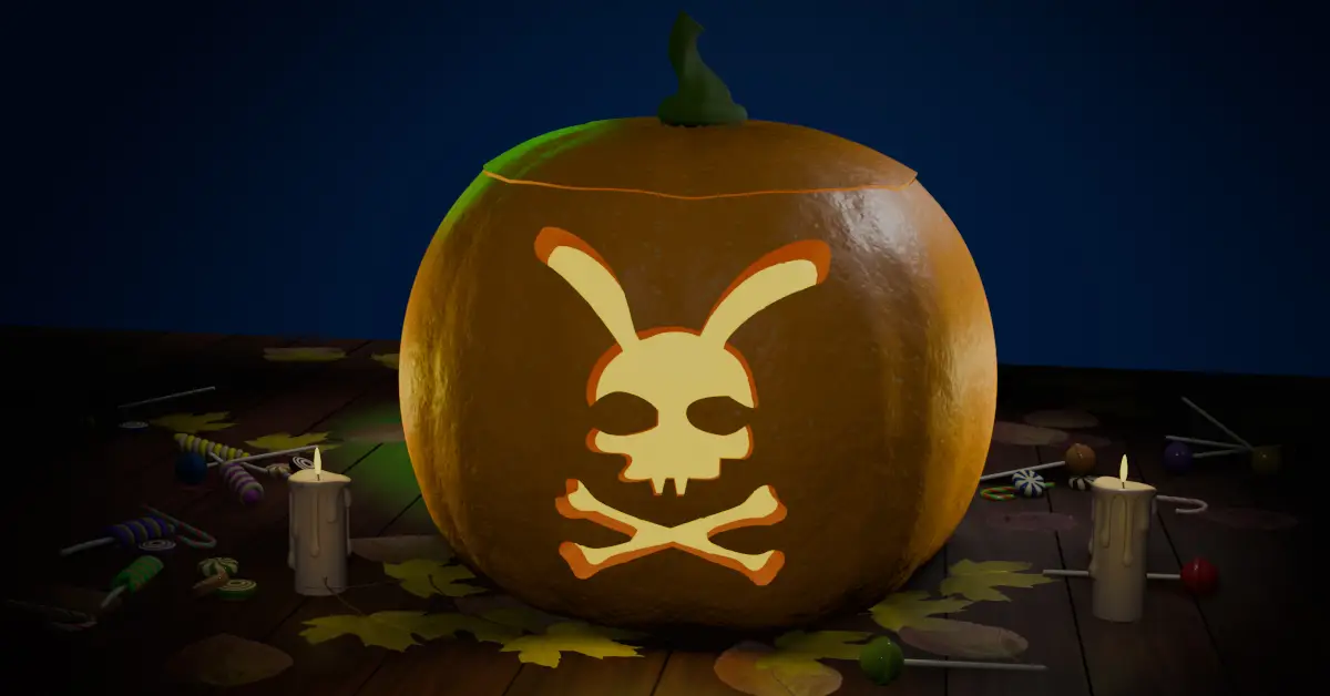 halloween bunny pumpkin lantern 7