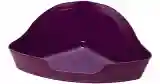 purple corner litter box